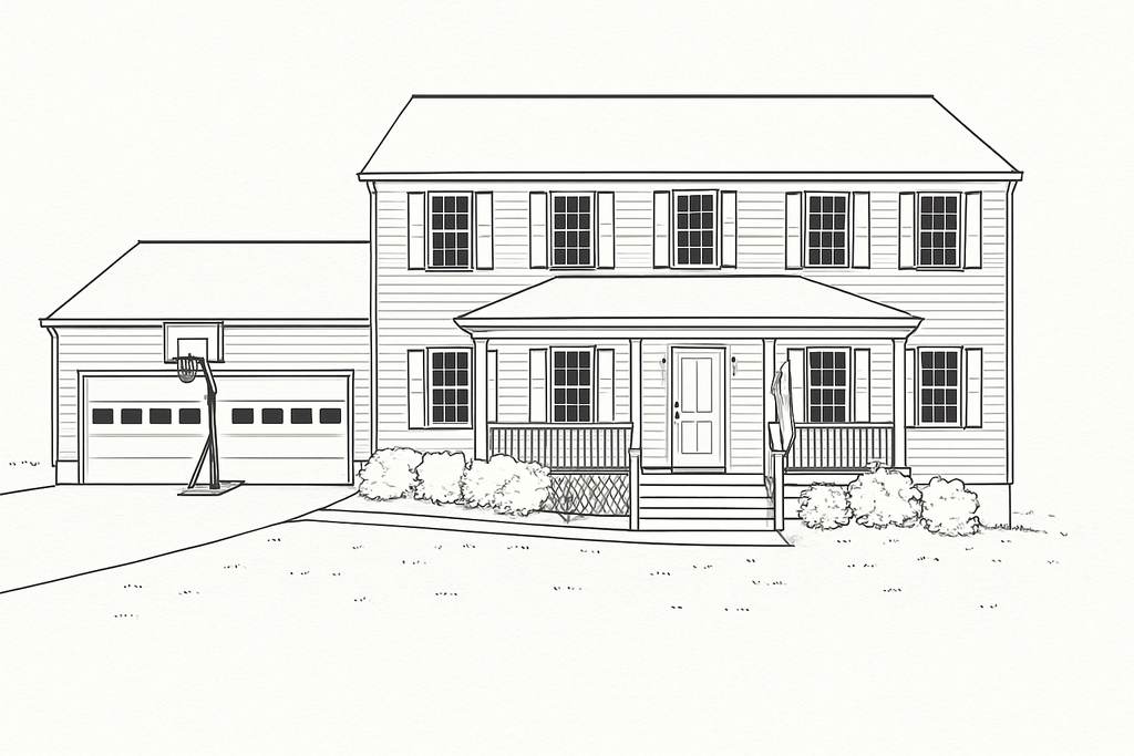 Custom Embroidered Home Portrait
