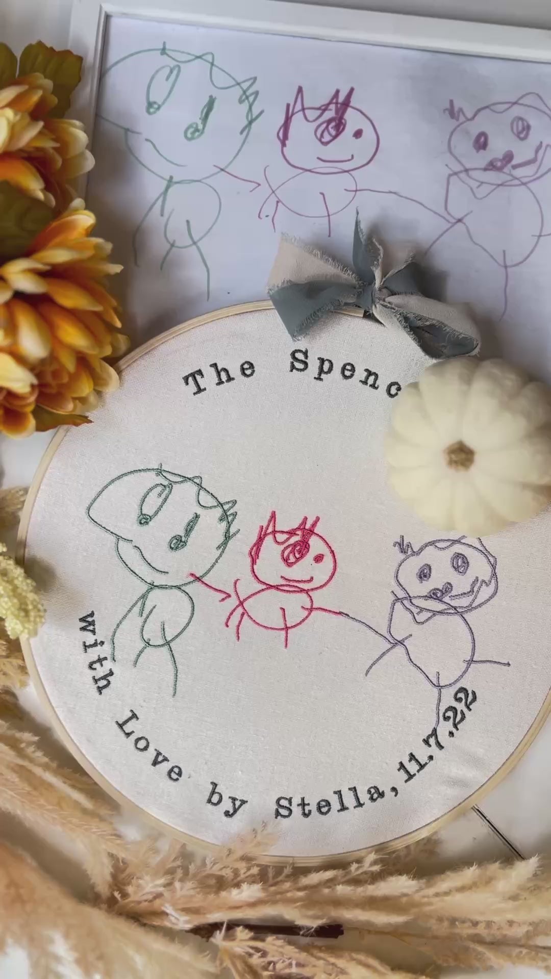 Custom Embroidered Wall Art — From Your Child’s Drawing